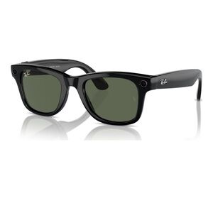 Ray-Ban wayfarer Meta Classic Black Sunglasses with Green Lenses